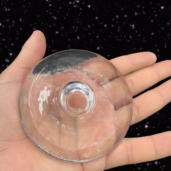 Clear Dome Glass Dimpled Round Candle Holders Made In Finland Glass Votive - Picture 3 of 15